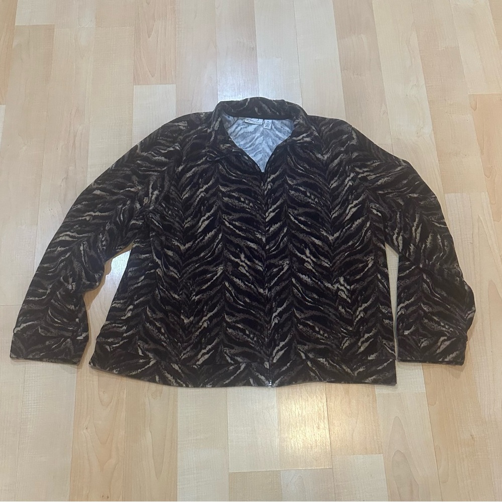 Kim Rogers Black and Brown Teddy Jacket